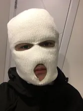 Máscara de cobertura de la cara completa, gorro de Pasamontañas de punto de 3 agujeros, táctica del ejército CS, para invierno, esquí, ciclismo, gorro, bufanda, mascarilla facial cálida