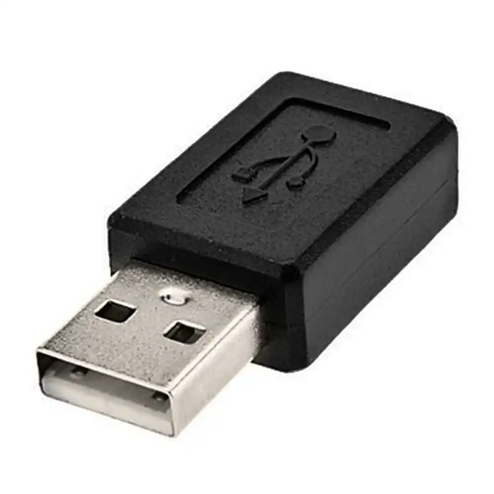 Адаптер преобразователь USB 2 0 Type A папа Micro B 5 pin мама черный совместимый с