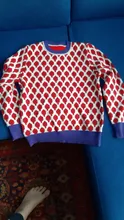 Las mujeres nuevo Vintage hoja de Jacquard cálido suéteres de manga larga o-Cuello Lurex jerséis de Navidad de punto otoño Tops Retro C-014