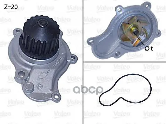 Насос Водяной Chrysler Pt Cruiser/Stratus/Voyager 2.4 95- Valeo 506605 Valeo арт. 506605