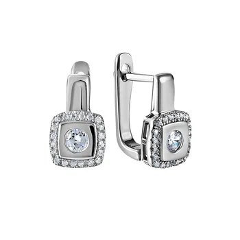 

Silver earrings with cubic zirconia sunlight sample 925