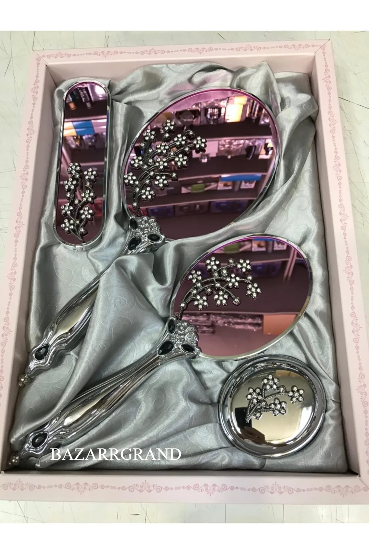 

AWESOME GIFT IN GREAT COLOR Your comb set Dowry Powder Mirror Comb Set comb free SHIPPING FREE SHİPPİNG