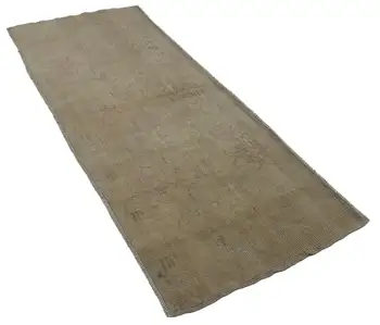 

62x156 Cm Beige Handmade Vintage Anatolian Rug-2x5 Ft