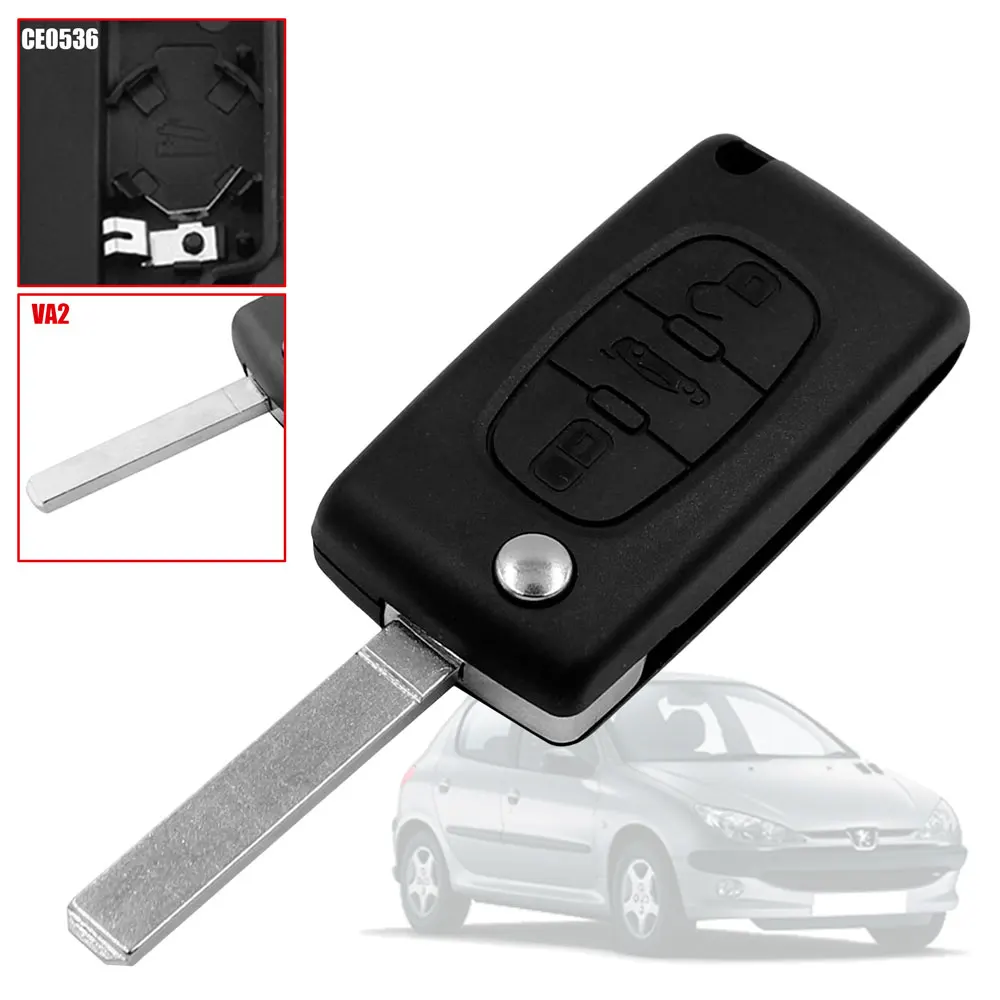 OcioDual CE0536 VA2 Trunk 3 кнопки чехол для выкидного ключа чехол для Peugeot 206 207 306 307 308 407 607 806 Citroen C2 C3 C4 C5 C6 C8