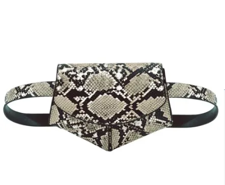 Змеиный принт из искусственной кожи, женская сумка на пояс, модный дизайн, Женская поясная сумка со змеиным принтом, поясная сумка для женщин - Цвет: Хаки