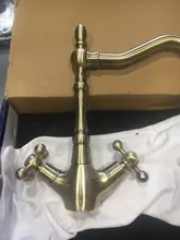 Kitchen Faucet Frap Hot-And-Cold-Water-Tap Antique Brass Rotating-F4019-4 Double-Handle