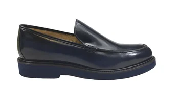 

Scarpe Uomo Mocassino College Elegant Classica stile College in Vera Pelle Made in Italy Background Gomma 311