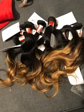 Extensiones de pelo humano con degradado para mujer negra T1B/30, extensiones de cabello humano ondulado brasileño, 35g/Uds., 5/6/7/8/9/10 Uds.