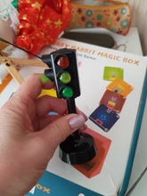 Miniseñal de tráfico con sonido LED para niños y niñas, bloques de luz de carretera con sonido LED, rompecabezas educativo de seguridad para niños, juguetes de tráfico, regalos