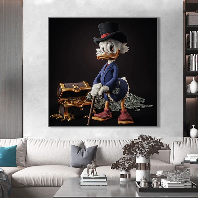 Disney Art Luxury Mickey Mouse and Donald Duck Fashion Canvas Prints  Cartoon Pictures on Home Decor Wall Art Painting Posters - AliExpress