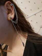 7 Uds. De pendientes de Clip para la oreja, sin perforación, con hojas de estrella dorada, para mujeres, accesorios de joyería para el cartílago falso Simple