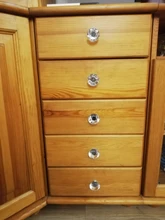 Wardrobe Handles Hardware Drawer Pull Cupboard Glass-Knobs Cabinet-Door Crystal Diamond-Shape