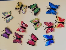 12 Uds mariposa artificial de plástico figuras de acción insectos modelo niños juguete para regalo educativo