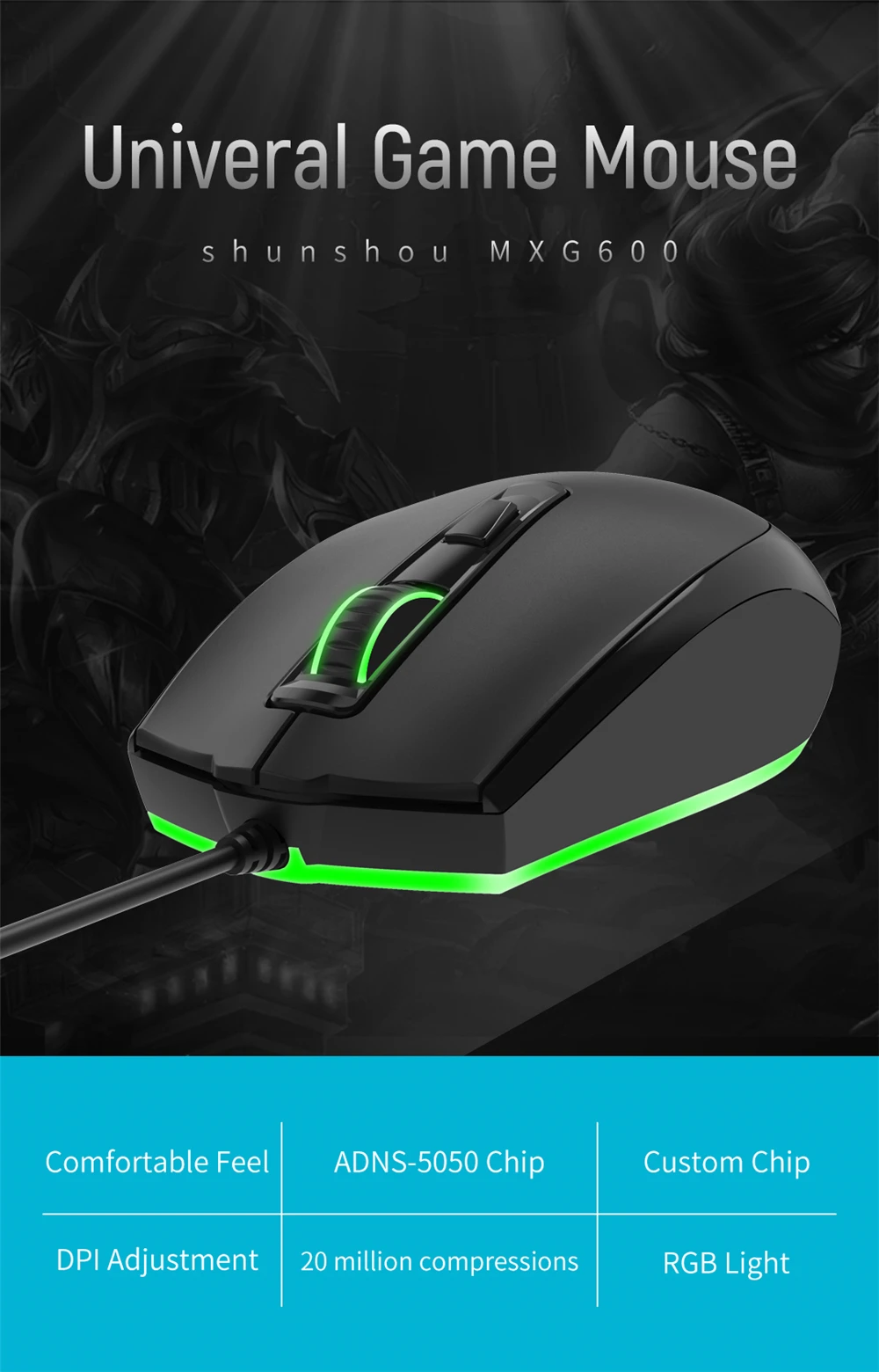Проводная игровая мышь MX600 эргономичная мышь 4 кнопки 2000 dpi светодиодный компьютер мышь pc ande ноутбук мышь USB