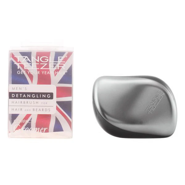 Распутывающая расческа компактная грумер Tangle Teezer серебристый