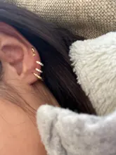 CANNER-pendientes redondos de Plata de Ley 925 auténtica para mujer, Micro incrustaciones, aros, joyería de diamante de circonio, 6, 7, 8, 9mm