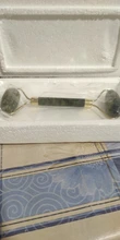 Masajeador de Jade Natural para cara, raspador de Gua Sha con rodillo de Jade, con microagujas