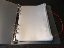 Archivador de fotos A5 A6, productos de almacenamiento, pegatinas de inserción, carpeta de folletos en espiral, 8 Uds., hojas internas, bolsa con cremallera