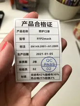 Mascarilla FFP2 KN95 de 5 capas para adultos, máscara respirador con filtro KN95, reutilizable, fpp2 fpp3