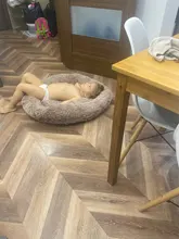 DEKO-camas supersuaves para perros, cojín redondo mullidas de gato, esterilla cálida y cómoda para dormir, sofá lavable, suministros para cachorros