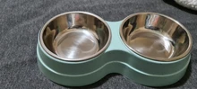 Alimentador de colores para mascotas, plato de acero inoxidable para alimento y agua de perros y gatos pequeños