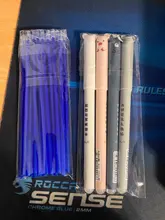 20 piezas bolígrafo borrable recargable 0,35mm azul/negro tinta magia bolígrafo borrable recargable estudiantes de escritura de regalo de pluma artículos de papelería para estudiantes