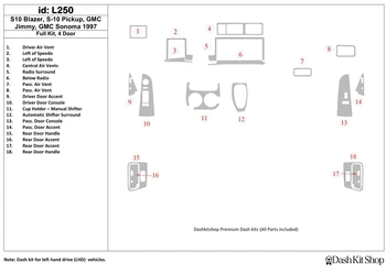 

Interior lining for Chevrolet S-10 1997-1997. Set L250.