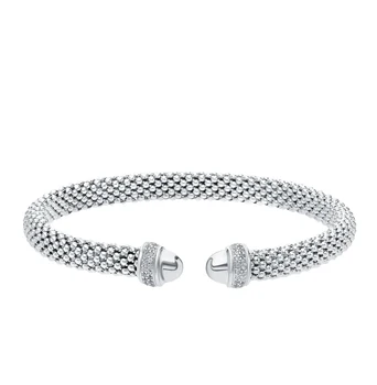 

Silver Bracelet with cubic zirconia sunlight sample 925 test