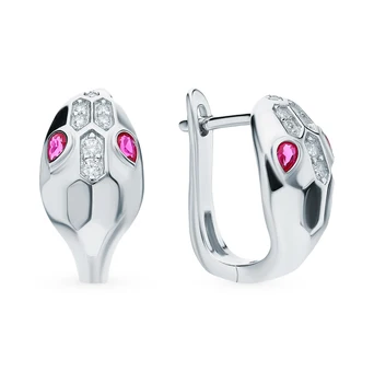 

Silver earrings with alpanite and cubic zirconia sunlight sample 925