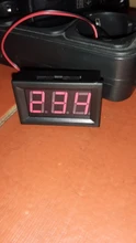 AC 70-500V 0,56 LED Digital del voltímetro del medidor de voltaje de voltios de instrumento herramienta 2 cables rojo verde azul pantalla 110V 220V de 0,56 pulgadas