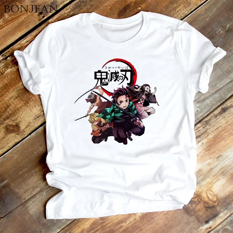 Аниме Demon Slayer Kimetsu no Yaiba Женская Футболка Harajuku Мультяшные Графические футболки 2020