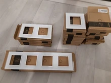 Livolo – Panel de cristal doble para interruptor de pared. C7-2SR-11, Panel de cristal estándar europeo para interruptor y enchufe en 4 colores