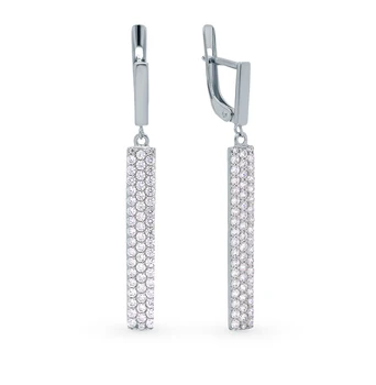

Silver earrings with cubic zirconia sunlight sample 925