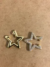ZHUKOU-pendientes de circonia cúbica con forma de estrella de cristal para mujer, aretes pequeños, clips, joyería de boda, modelo: VE162, 1 pieza, 2020