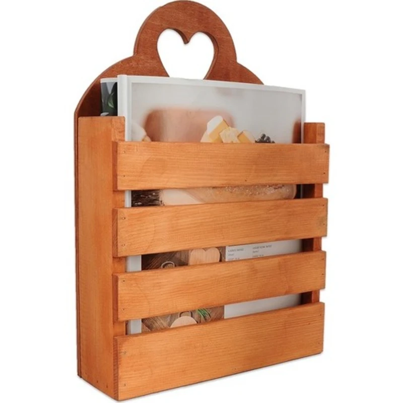 Utyawood Gratia Beech Wood Decorative Bookcase Newspaper Holder Magazine Holder Oak 27x9x40 Cm Free ping from Turkey