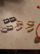 Ganchos de cierre de pendientes para mujer, accesorios de joyería hechos a mano, diseño de moda, ganchos para pendientes hueca