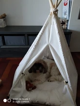 Tienda de campaña portátil para mascotas, casa para animales domésticos con cojín grueso, disponible en 6 colores, para cachorros, perros, gatos, de interior y exterior, ideal para ir de excursión