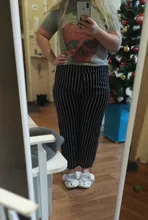 Leg-Pants Plaid Trousers Black Wide High-Waist Plus-Size Summer Women for Female Classic