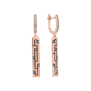 

Silver earrings with cubic zirconia sunlight sample 925