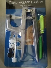 Juego de botones a presión de plástico T5 con alicate para sastre familiar, kit de herramientas, contenedores organizadores de costura de fácil sustitución de broches, DIY, por 360 uds.