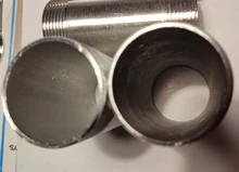 1-Water-Connection Stainless-Steel Threaded-Pipe-Fittings Male-X-Male SS304 1-1/4-3/8-100mm-Length