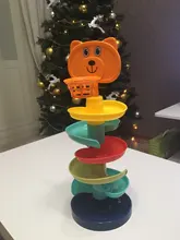 Pista giratoria de 3 ruedas montessori, juguetes para bebés, sonajeros, interactivo, táctil, juguete educativo de navidad