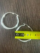 DOTEFFIL-pendientes de aro de Plata de Ley 925 liso para mujer, 40 pendientes de aro de mm para mujer, joyería de compromiso para fiesta de boda