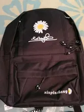 Conjunto de 4 mochilas de estilo pijo con dibujo de Margarita para estudiantes, morral escolar de lona, morral de viaje para chicas adolescentes