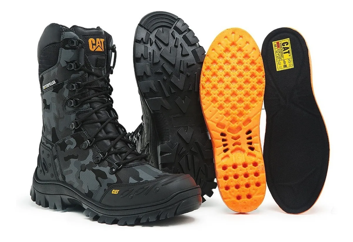 Caterpillar bota larga para hombre, bota de piel de Cano, 100%, C/ Gel|Botas  de nieve| - AliExpress