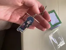Llavero acrílico de doble cara, colgante de llavero, accesorios de Anime, llavero de dibujos animados