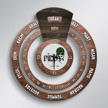 

Personalized Professional Pilot Infinite Mayan Calendar Wooden Wall Clock