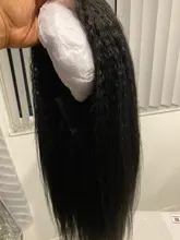 RESHINE-Peluca de cabello liso rizado 13x4, pelucas de cabello humano con encaje frontal Yaki europeo, peluca de cabello humano liso prearrancado