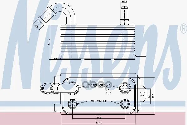 Радиатор Масляный Volvo S60/S80/V60/V70/Xc60/Xc70 07- Nissens 90661 Nissens арт. 90661