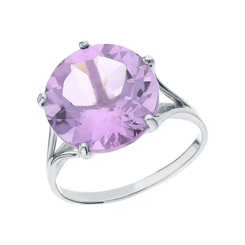 

Silver ring with amethyst sunlight sample 925